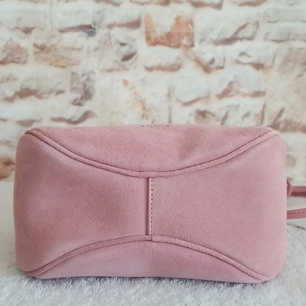 New Jil Sander Dome Medium Suede Crossbody Bag. - Picture 7 of 15